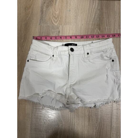 Kut From the Kloth Shorts Womens 6 Gidget Fray Cut Offs Denim White 3” Inseam - Picture 9 of 11